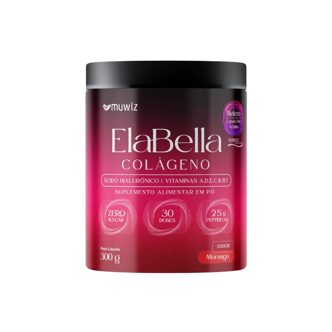Colágeno-com-Ácido-Hialurônico-Elabella-300g-Sabor-Morango