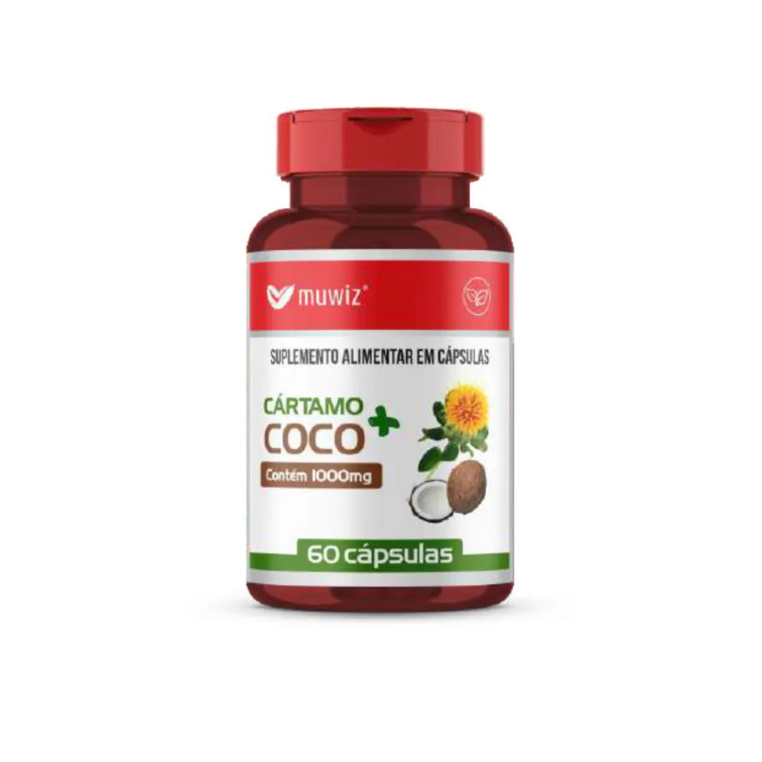 Óleo-de-Cártamo-Coco-1000mg-C/60-Cáps